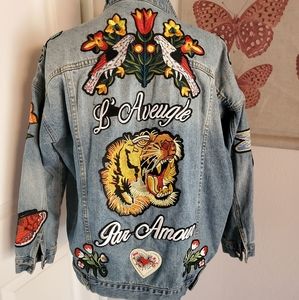Gucci inspired Jean jacket. Heavy on the patches!